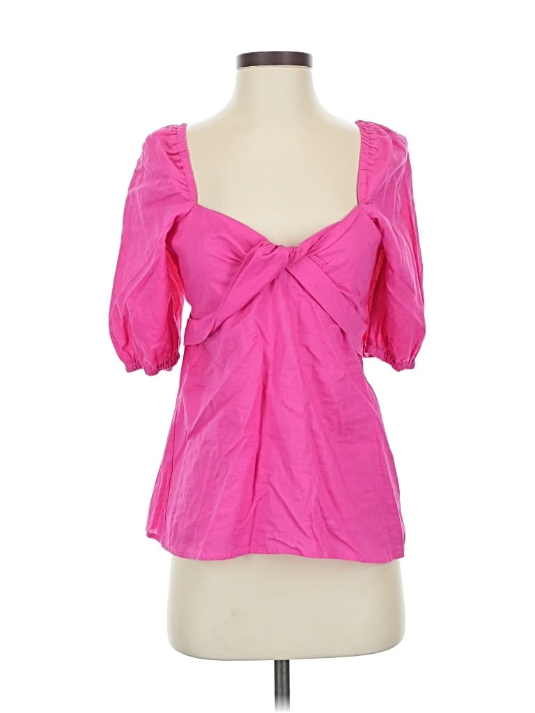 Saks Fifth Avenue Short Sleeve Blouse In Pink