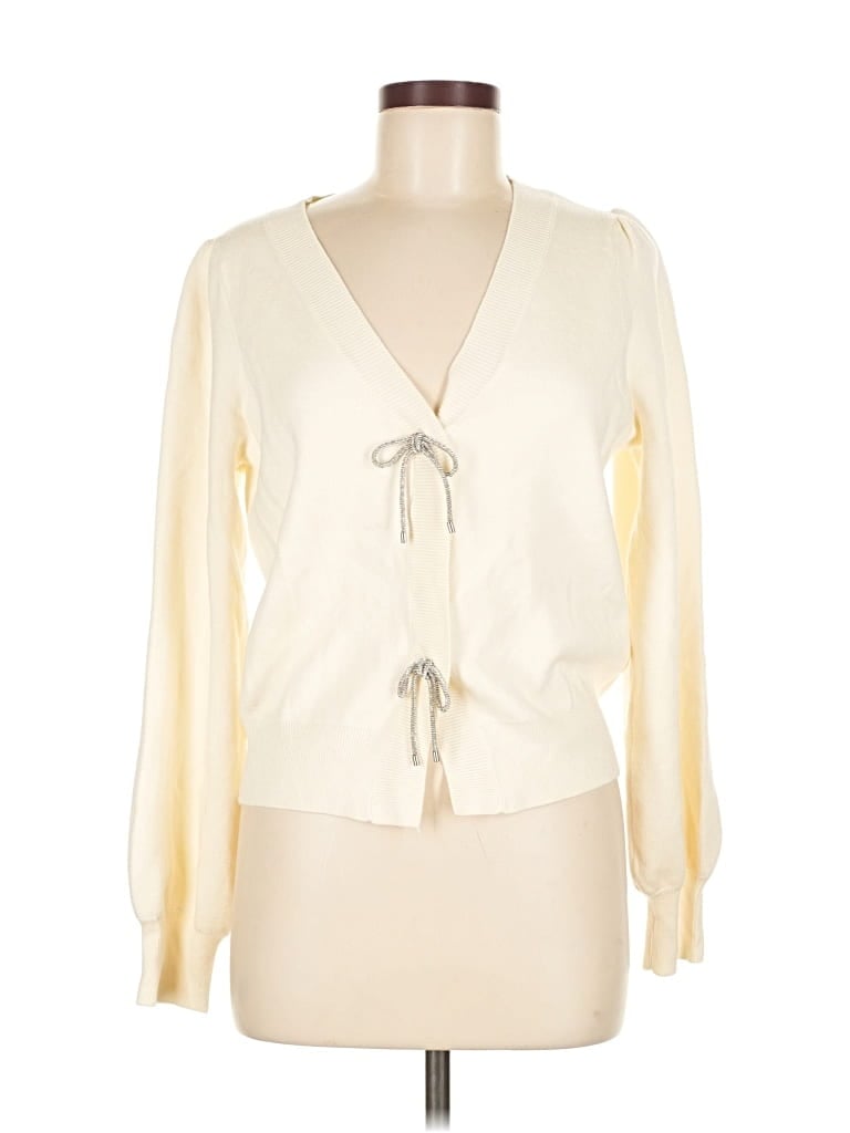 Skies Are Blue Cardigan Sweater In White