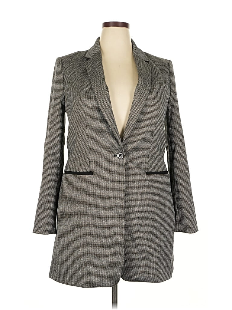 Pre-owned Assorted Brands Blazer Jacket In Gray