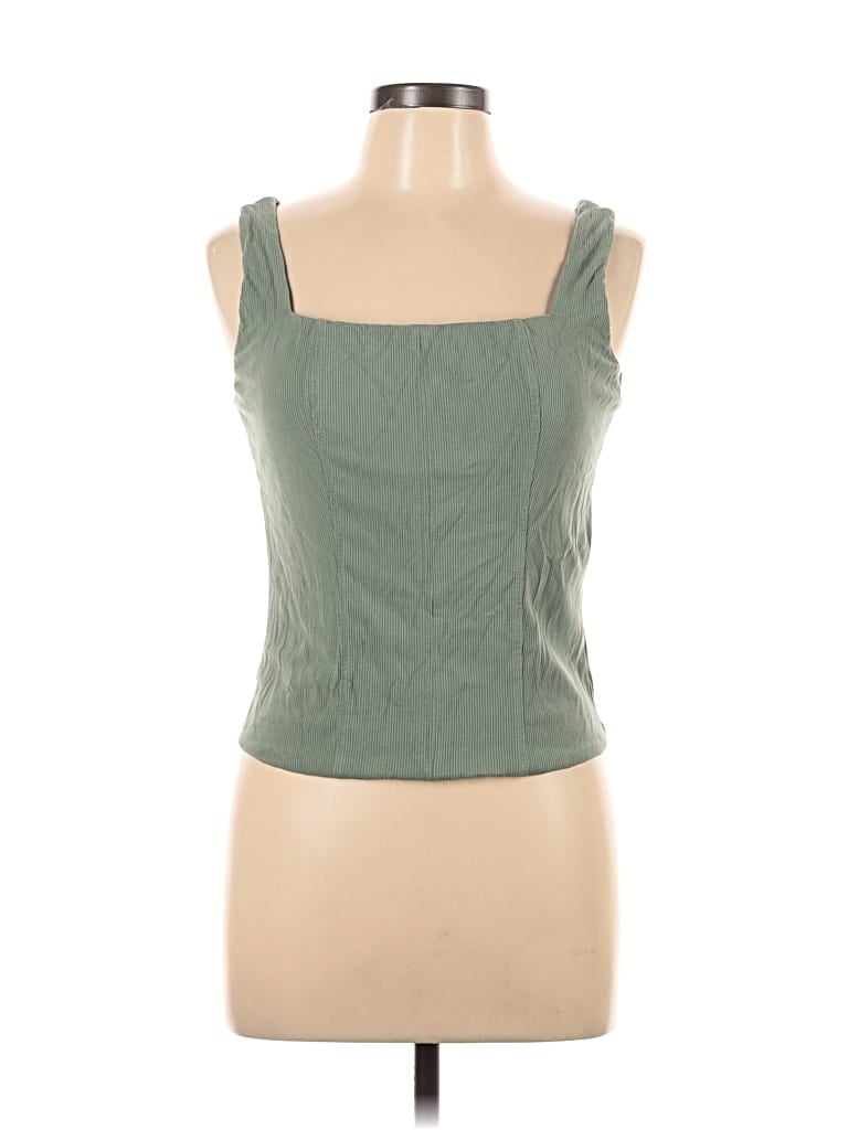 LOLA AND GRACE Pre-owned Sleeveless Top Green Sweetheart Neckline Tops
