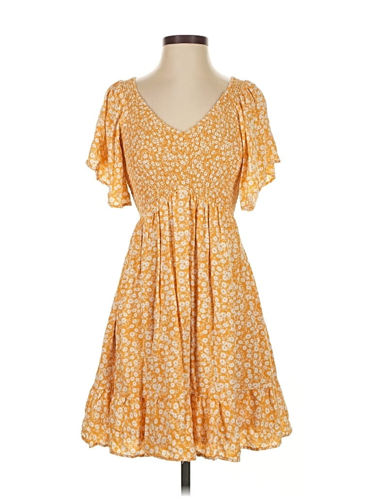 Pre-owned In-loom Casual Dress In Yellow