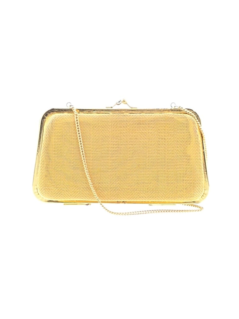 Pre-owned La Regale Clutch In Gold
