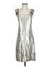 Tory Burch Metallic Silver Cocktail Dress Size 2 - photo 1