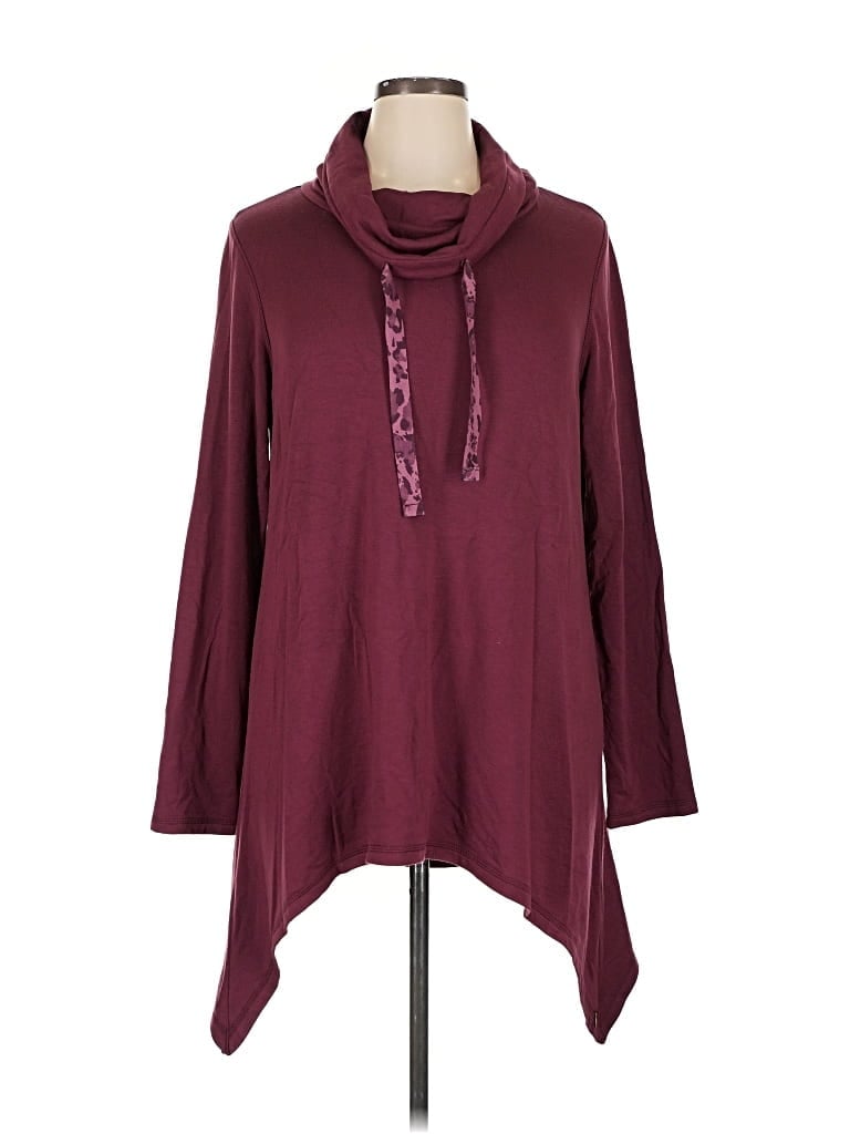Pre-owned Livi Poncho In Burgundy