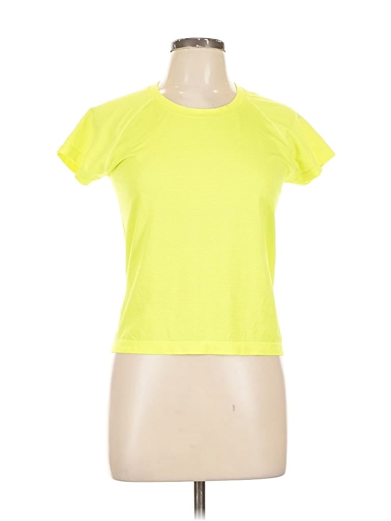 Pre-owned Lululemon Athletica Active T-shirt In Yellow