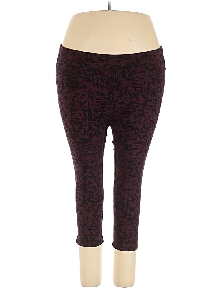 Pre-owned Lucy Active Pants In Burgundy
