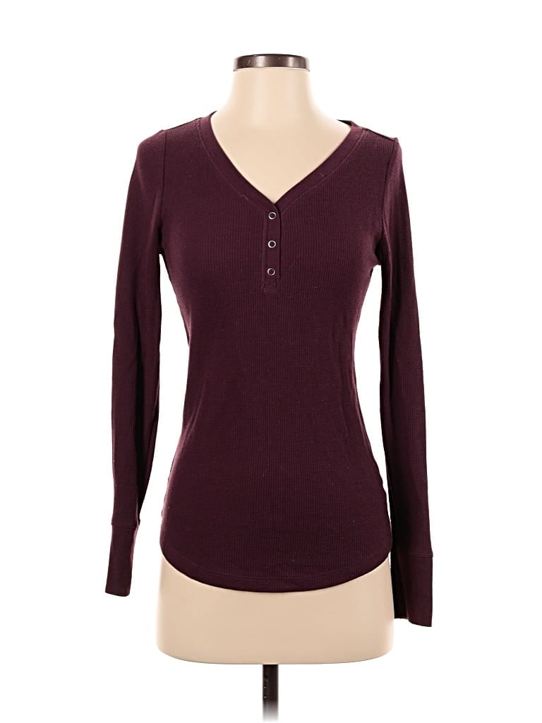 Pre-owned Time And Tru Cardigan Sweater In Burgundy