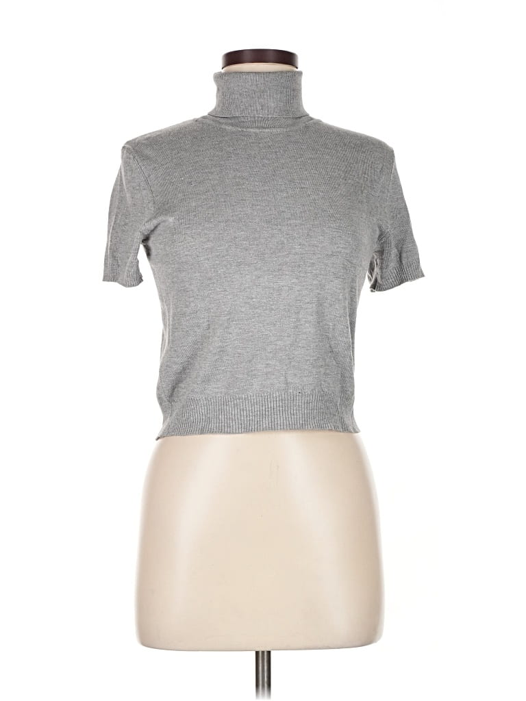 Pre-owned Divided By H&m Turtleneck Sweater In Gray