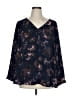 Lila Rose 100% Polyester Blue 3/4 Sleeve Blouse Size 1X - photo 1