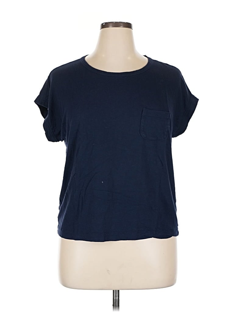 Pre-owned Ann Taylor Loft Short Sleeve T-shirt In Blue