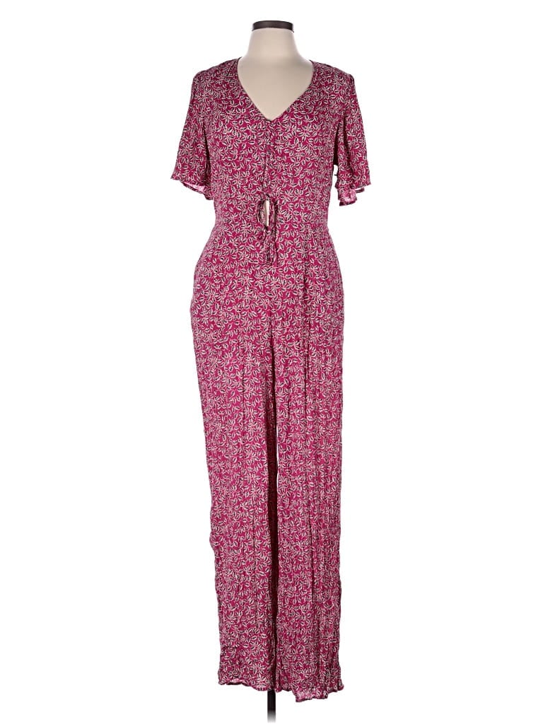 Pre-owned Band Of Gypsies Jumpsuit In Burgundy
