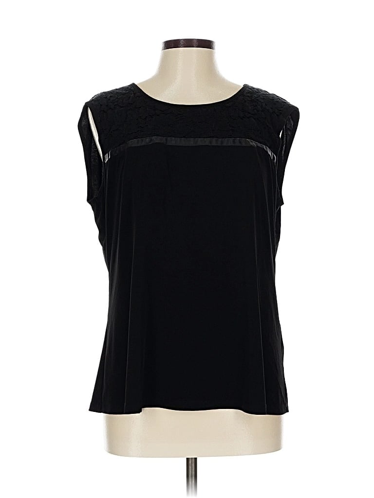 Pre-owned Calvin Klein Sleeveless Blouse In Black
