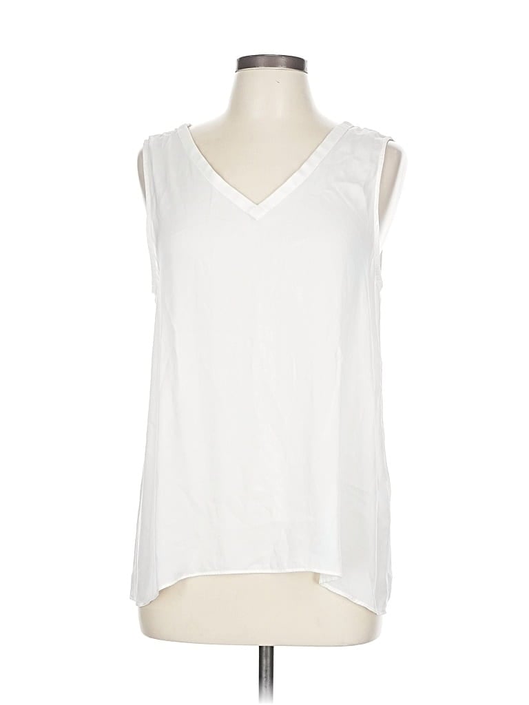 41HAWTHORN Pre-owned Sleeveless Silk Top White V Neck Tops
