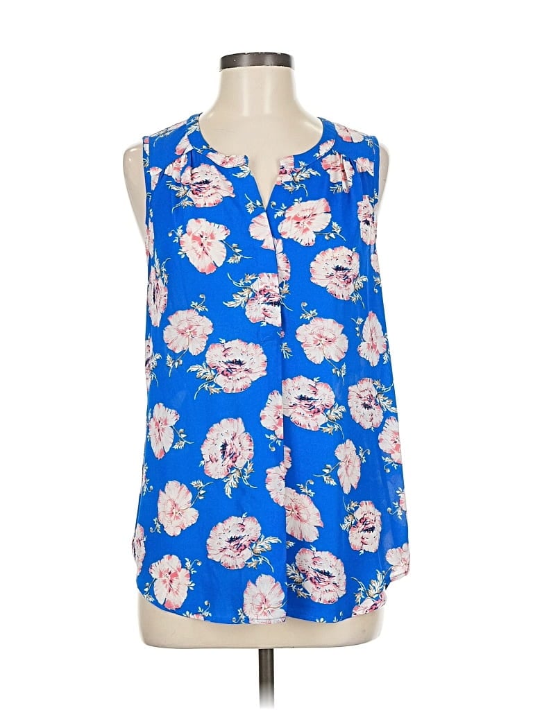 Pre-owned Daniel Rainn Sleeveless Blouse In Blue