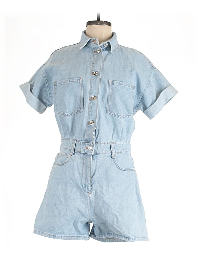 Pre-owned Zara Romper In Blue