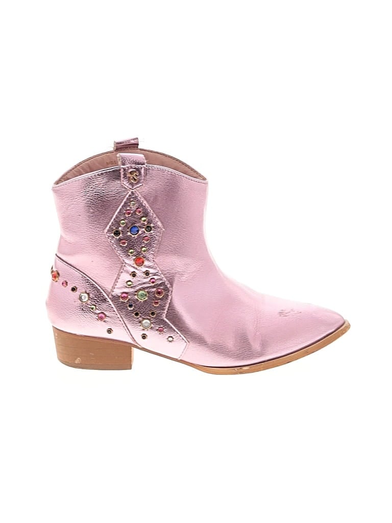 Click to view more detailed imagery on our partner's website Pre-owned Yosi Samra Kids' Ankle Boots In Pink