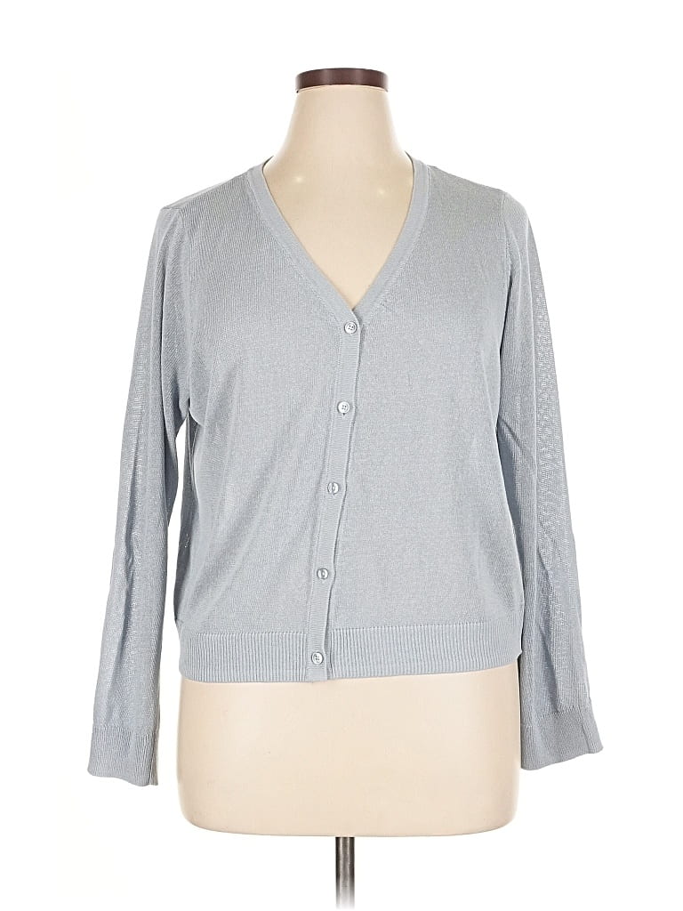HALOGEN Pre-owned Cardigan Sweater In Gray