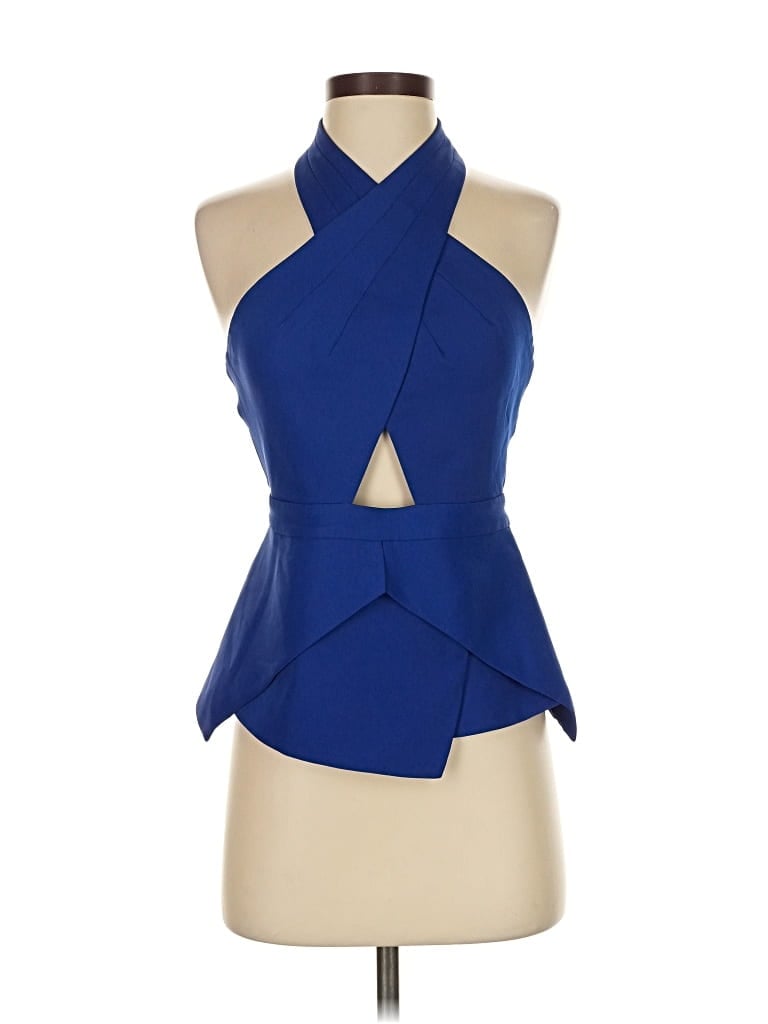 Pre-owned Bcbgmaxazria Sleeveless Blouse In Blue