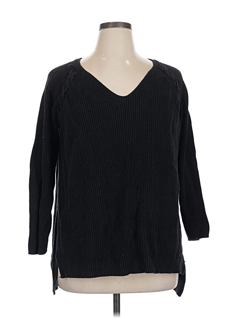 Pre-owned A.n.a. A New Approach Pullover Sweater In Black