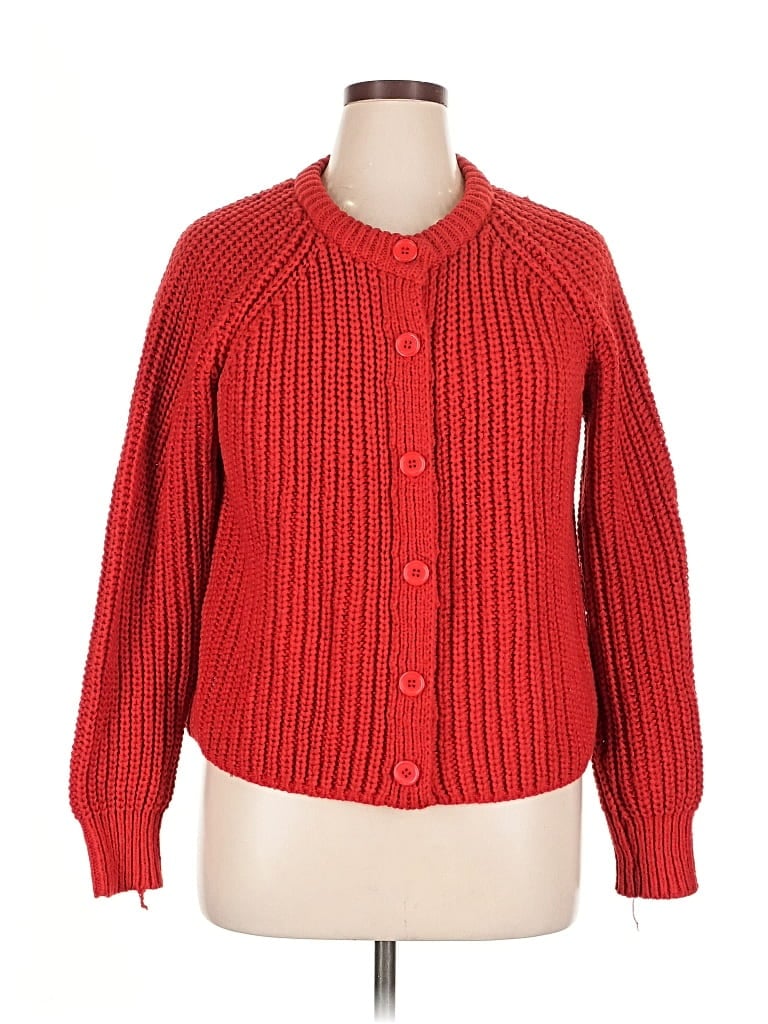 Pre-owned Unbranded Cardigan Sweater In Red