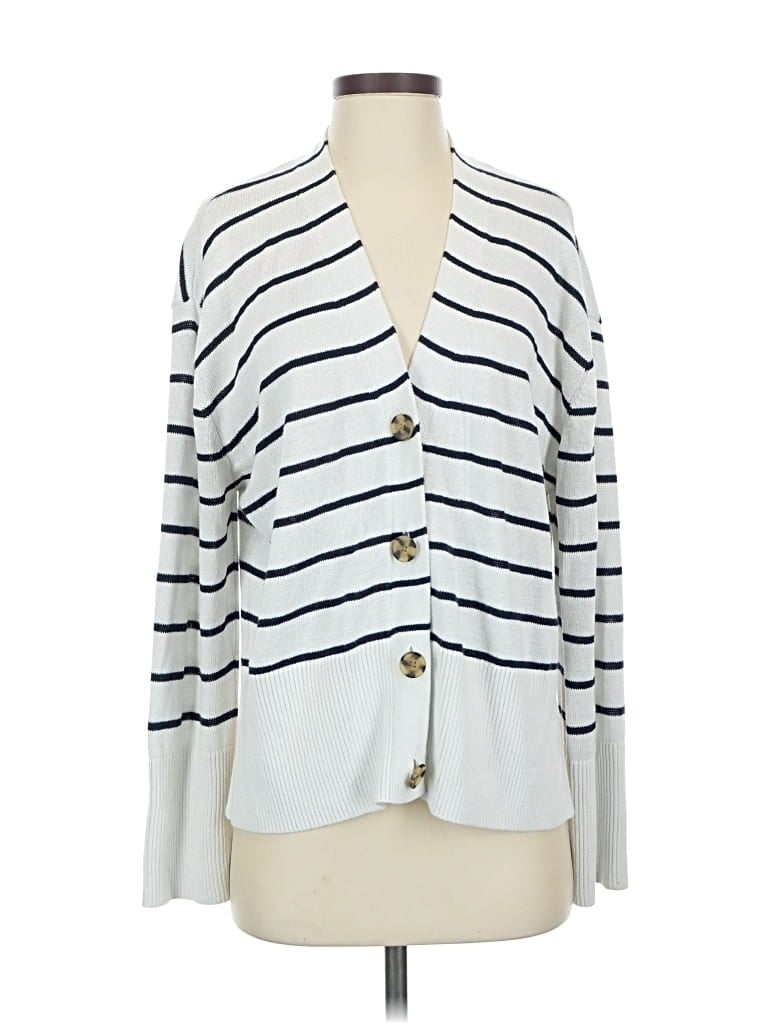 Pre-owned Gap Cardigan Sweater In White