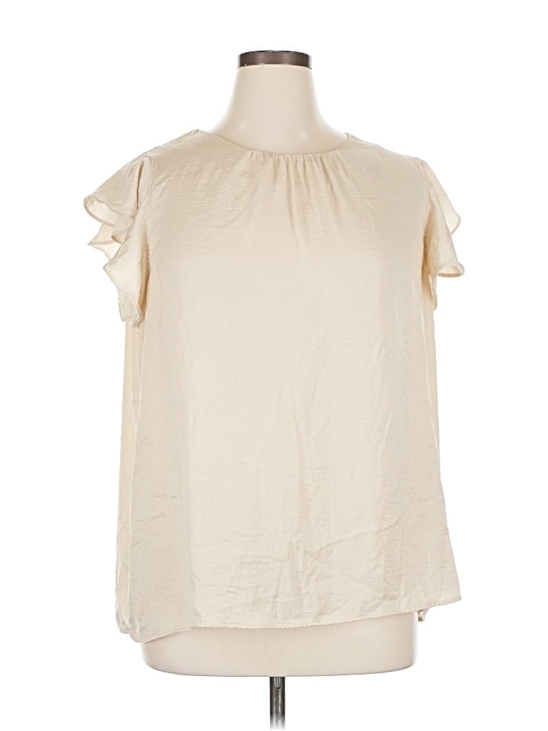 ALEX & LILI Pre-owned Short Sleeve Blouse In White