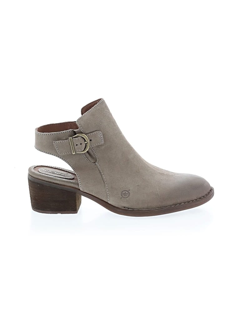 Pre-owned Born Ankle Boots In Gray