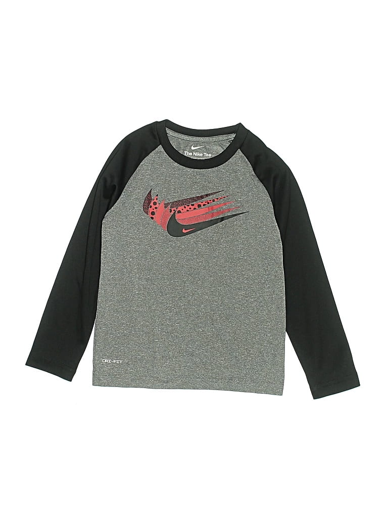 Pre-owned Nike Kids' 3/4 Sleeve T-shirt In Gray