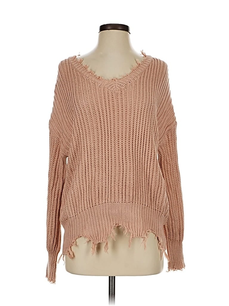 Pre-owned Hem & Thread Pullover Sweater In Brown