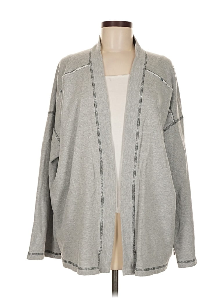 Pre-owned Michael Stars Cardigan Sweater In Gray