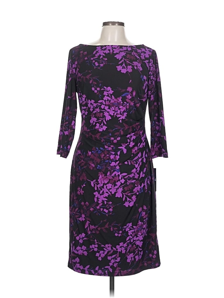 Chaps Cocktail Dress In Purple