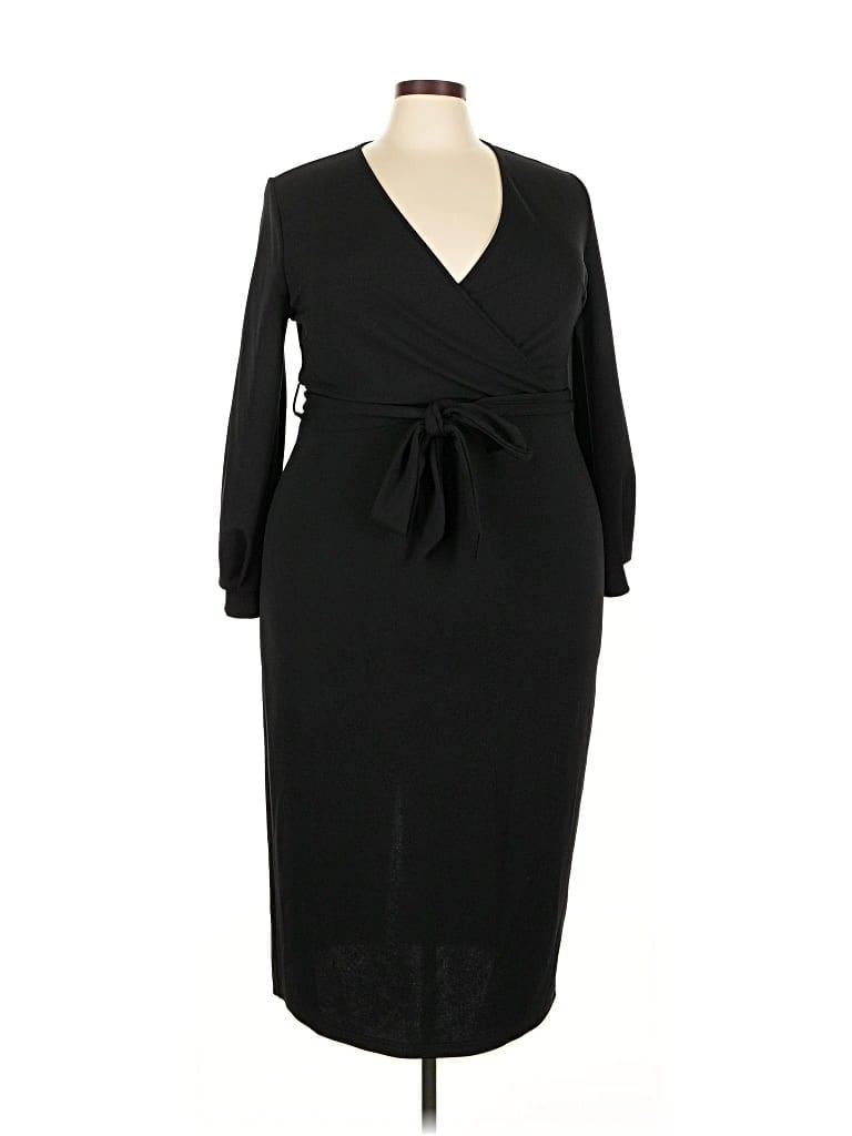 Pre-owned Plush Casual Dress In Black