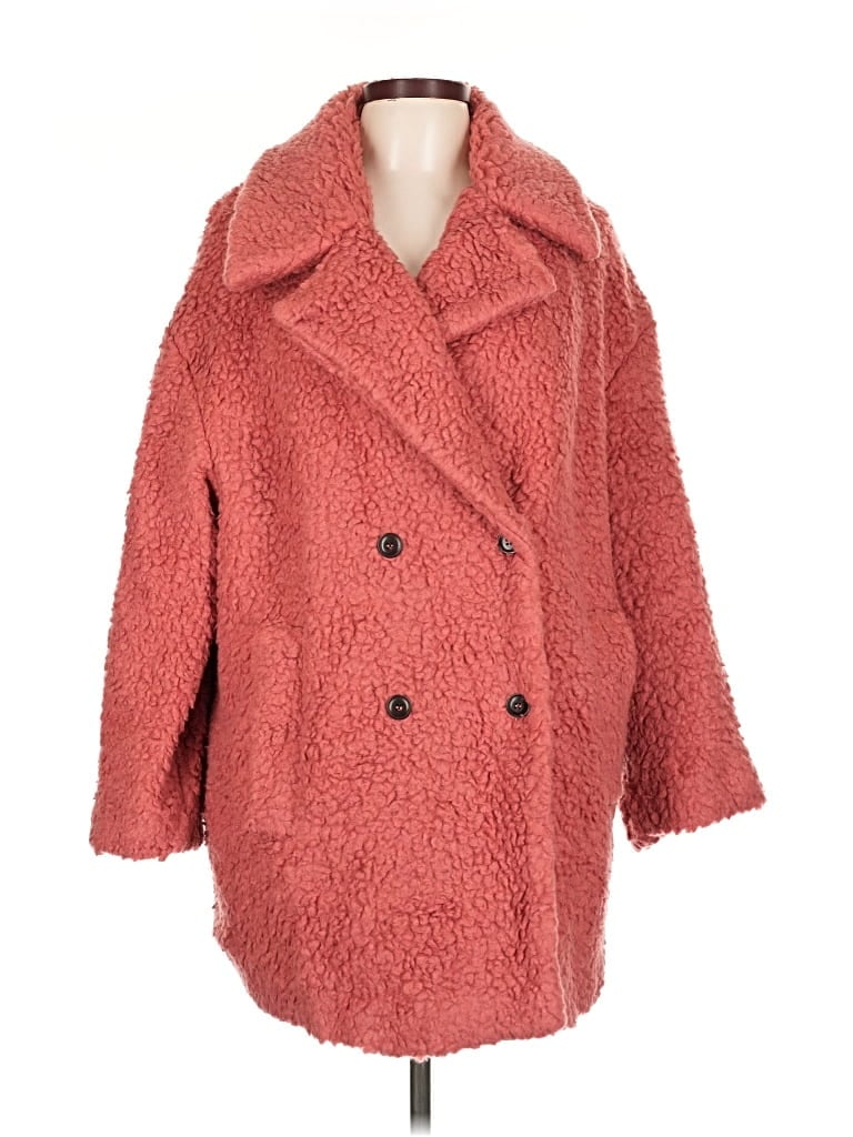 Pre-owned Zara Trf Coat In Red