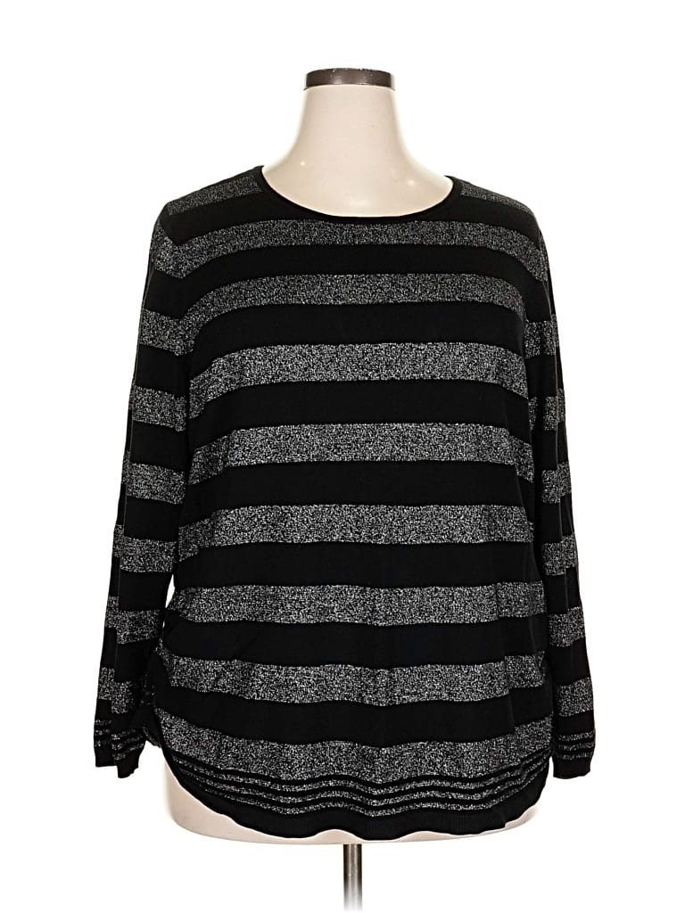 Pre-owned Lane Bryant Pullover Sweater In Black