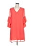 CeCe 100% Polyester Solid Orange Cocktail Dress Size 6 - photo 1