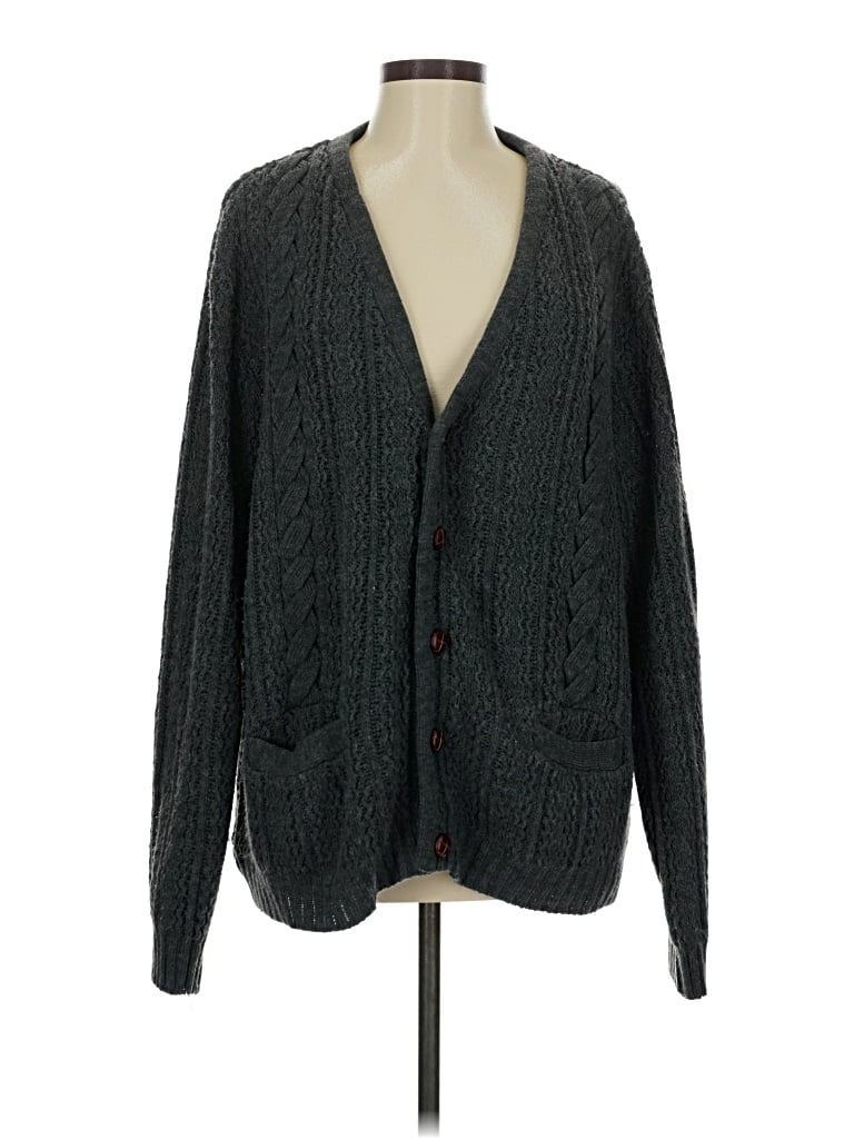 Pre-owned Assorted Brands Cardigan Sweater In Gray