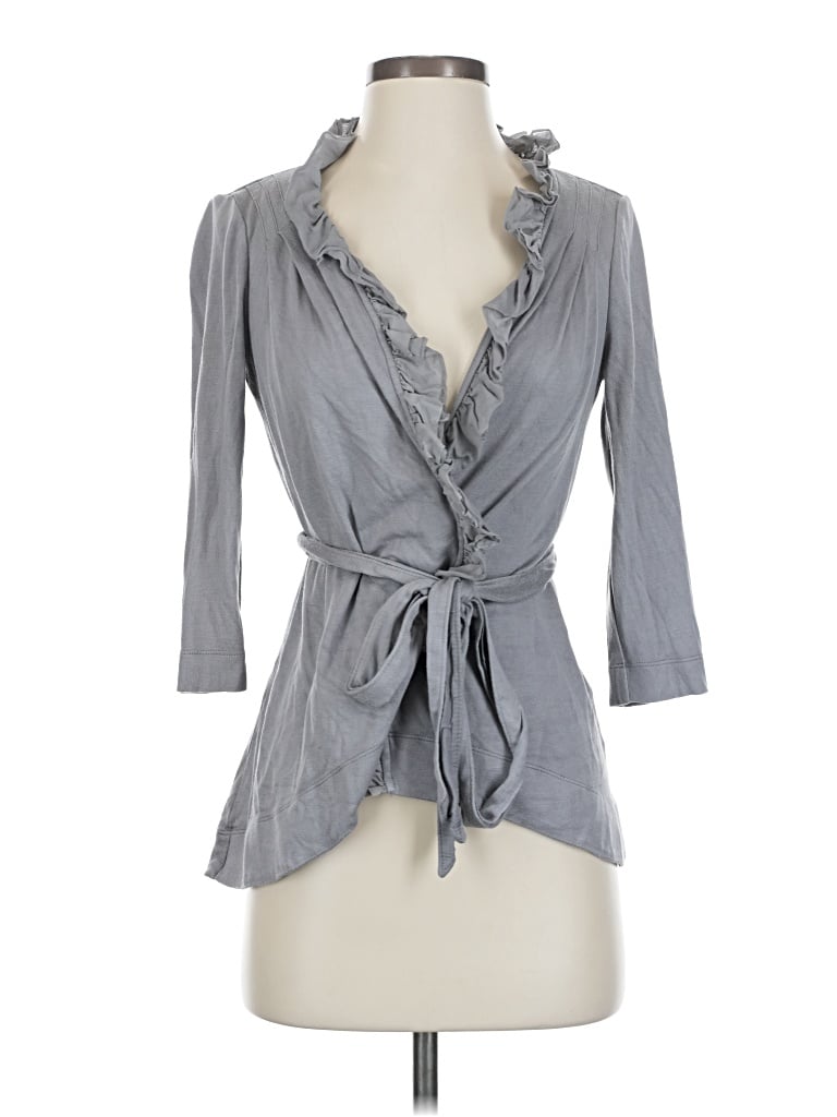Pre-owned Banana Republic 3/4 Sleeve Blouse In Gray