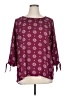 Papermoon 100% Polyester Burgundy 3/4 Sleeve Blouse Size 1X - photo 1
