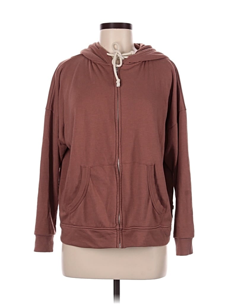 Pre-owned Lou & Grey Zip Up Hoodie In Brown