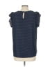 Assorted Brands 100% Polyester Polka Dots Blue Short Sleeve Blouse Size L - photo 2