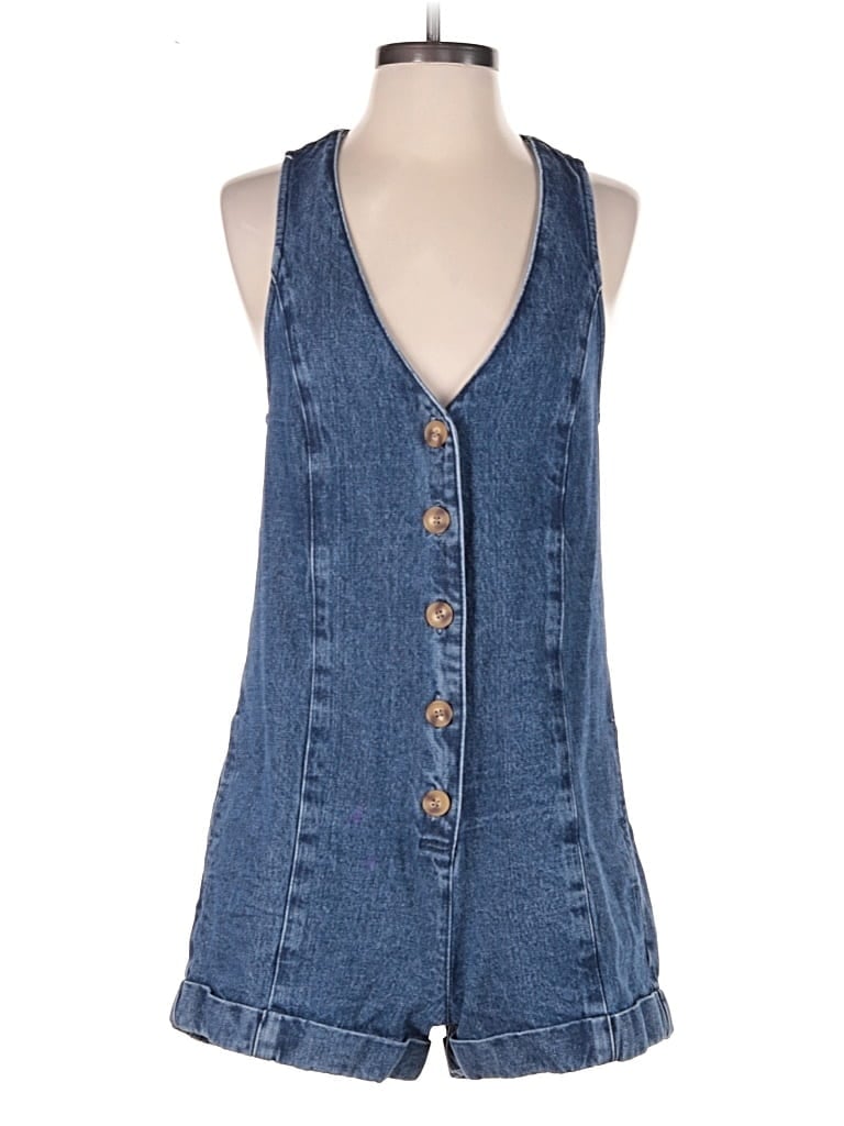 Pre-owned Show Me Your Mumu Romper In Blue