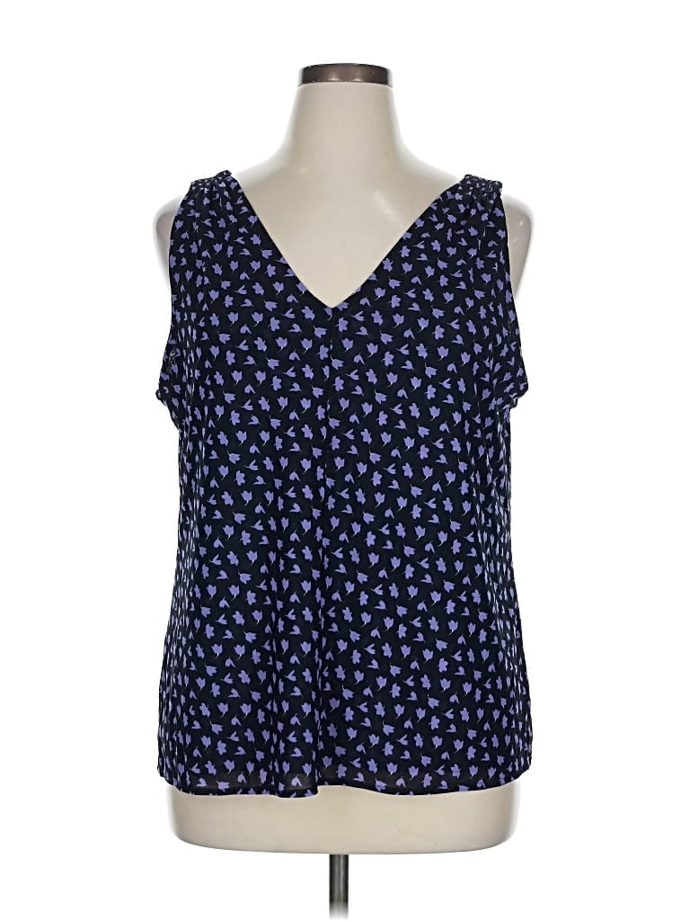 Pre-owned Cabi Tank Top Blue Sweetheart Neckline Tops