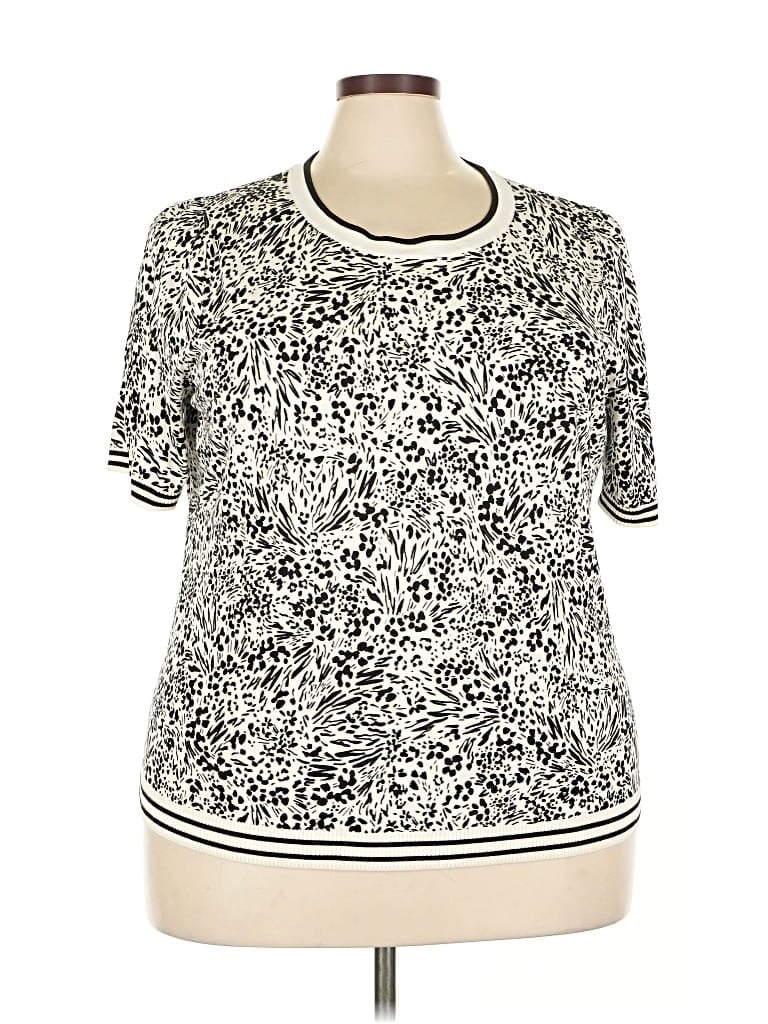 Pre-owned Talbots Short Sleeve T-shirt In White