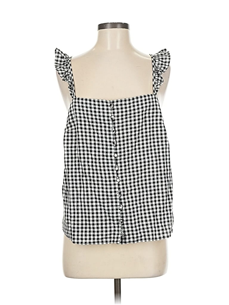 Pre-owned Madewell Sleeveless Blouse In Black