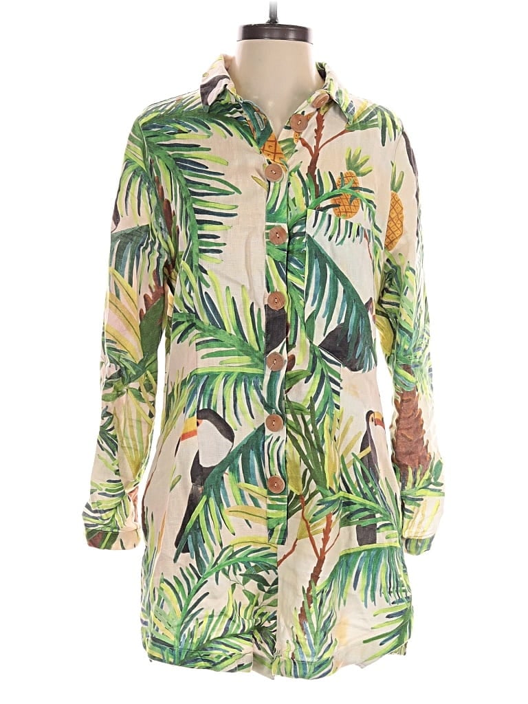 Pre-owned Farm Rio Romper In Green