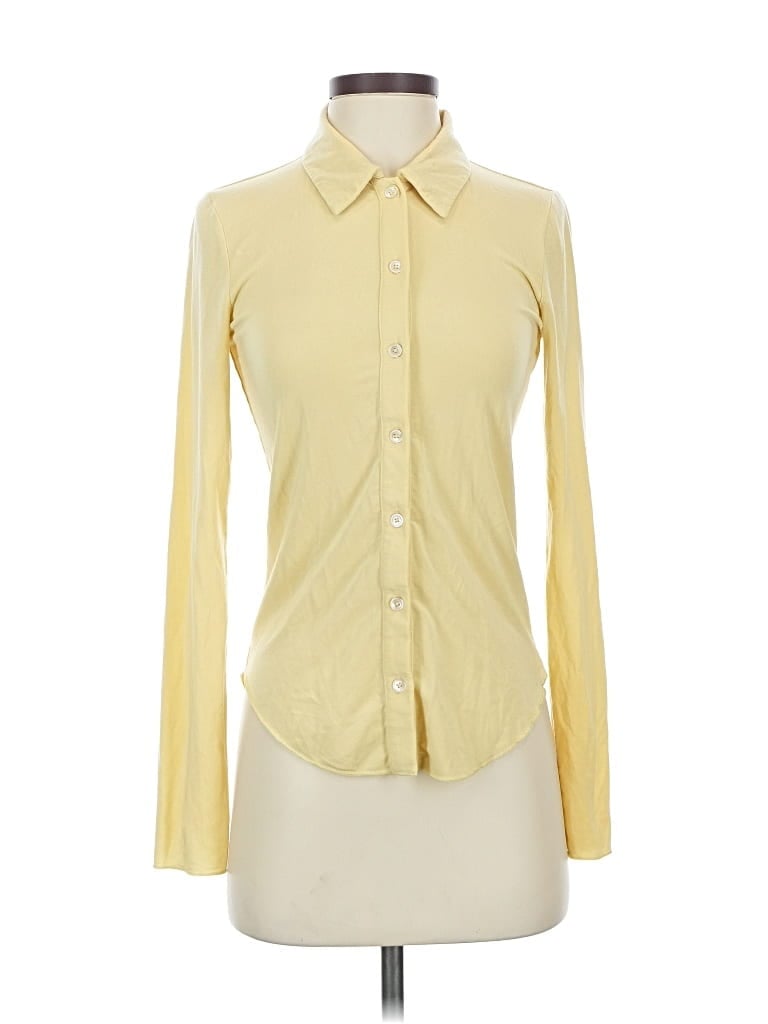 Pre-owned Wilfred Long Sleeve Blouse In Yellow