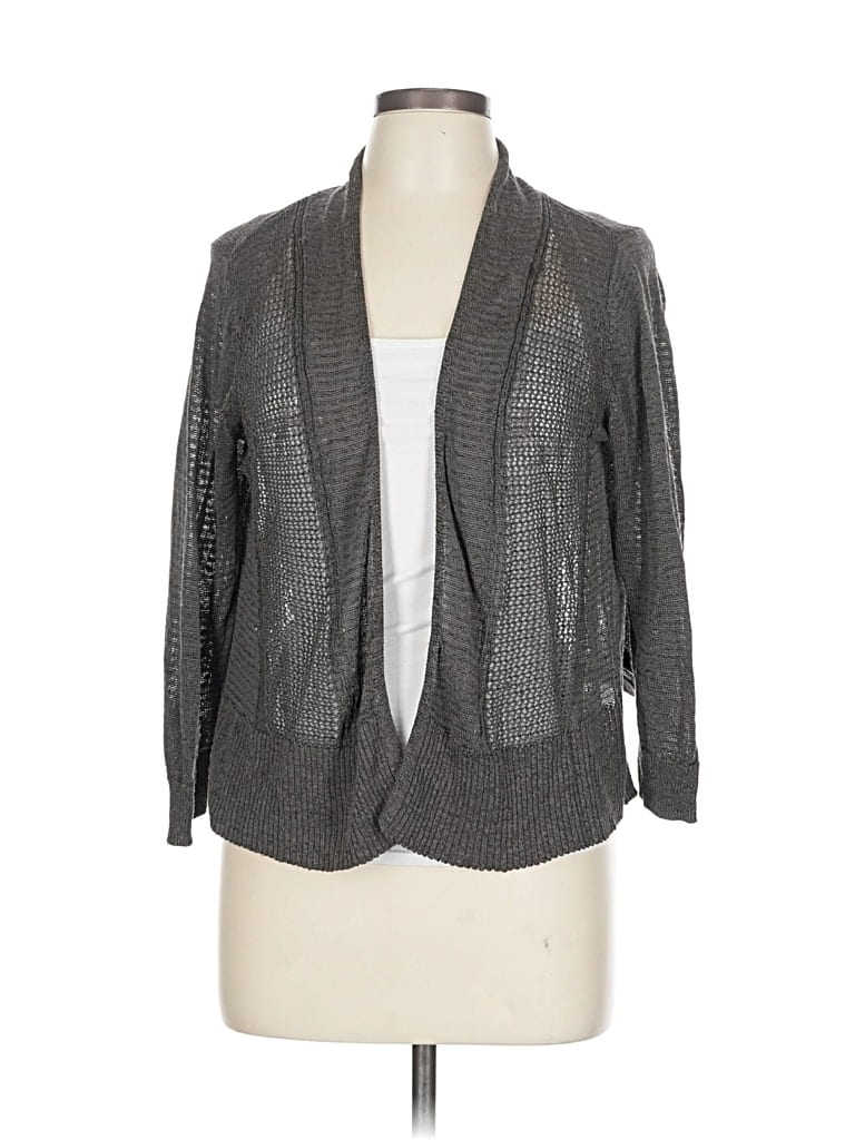 Pre-owned Alfani Cardigan Sweater In Gray