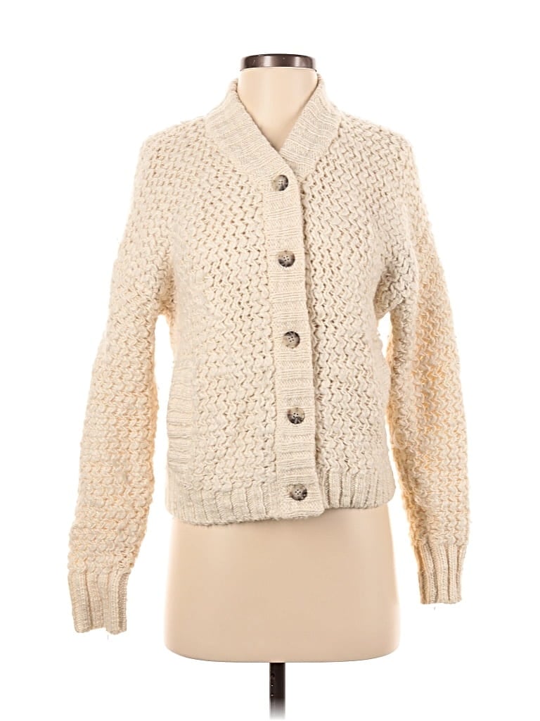Pre-owned Madewell Cardigan Sweater In White