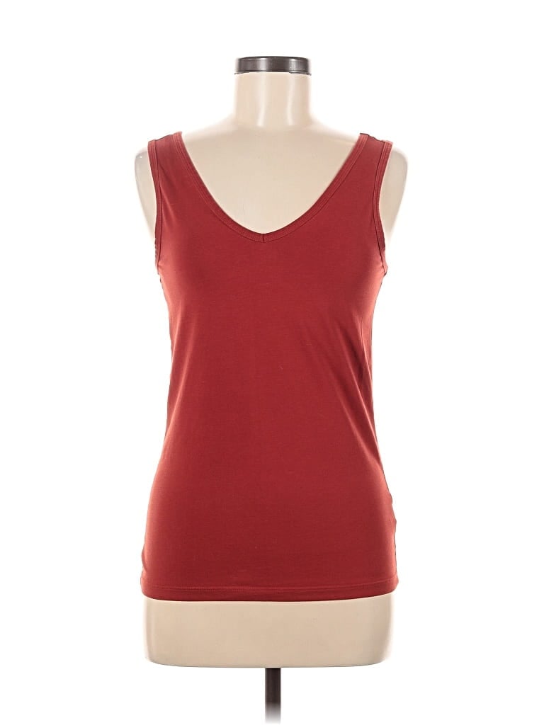 Pre-owned Universal Standard Tank Top Burgundy Sweetheart Neckline Tops