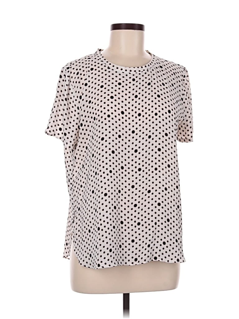 ANN TAYLOR LOFT Pre-owned Short Sleeve Blouse In White